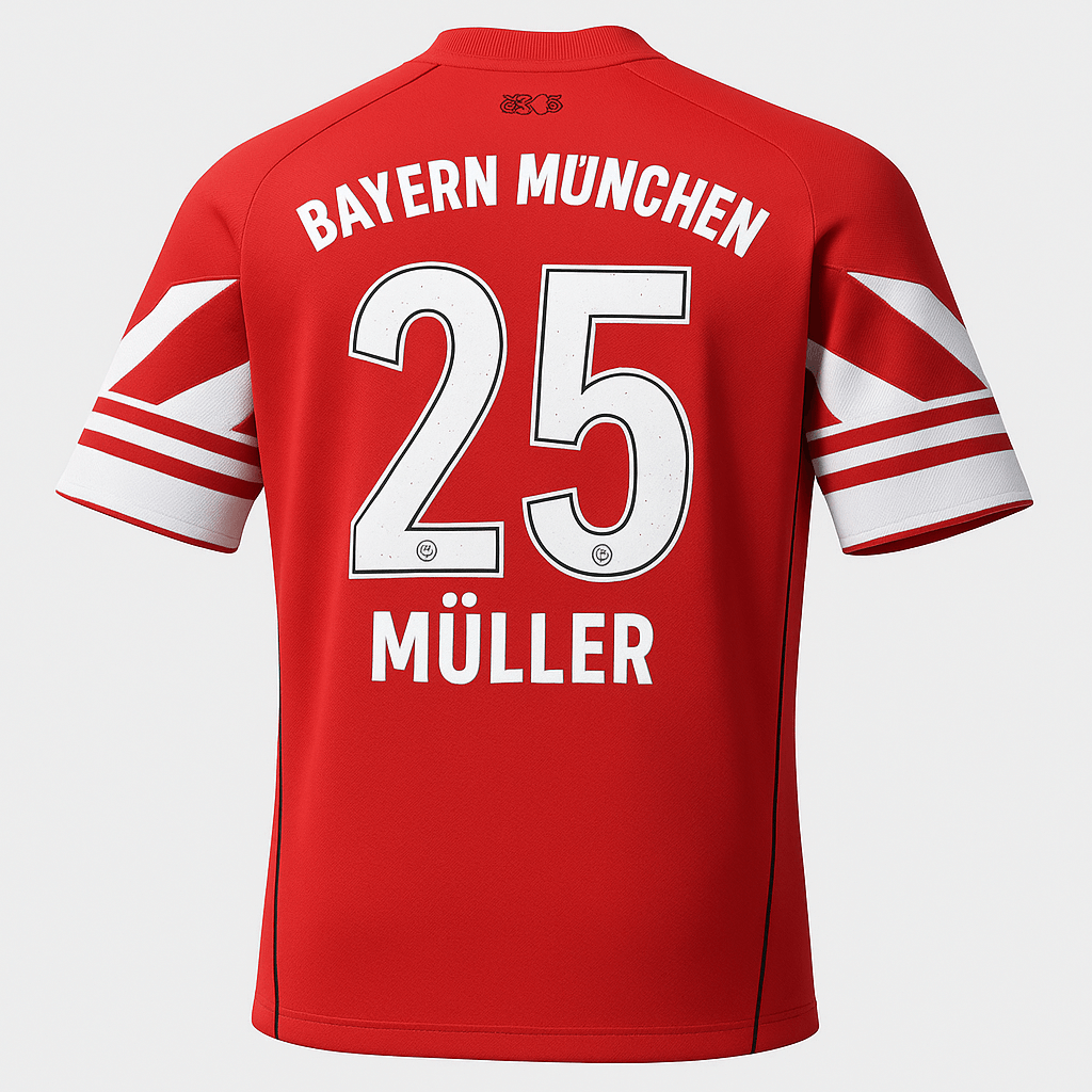 2010–11 Bayern Munich Home Muller #25 (New) - Size XL