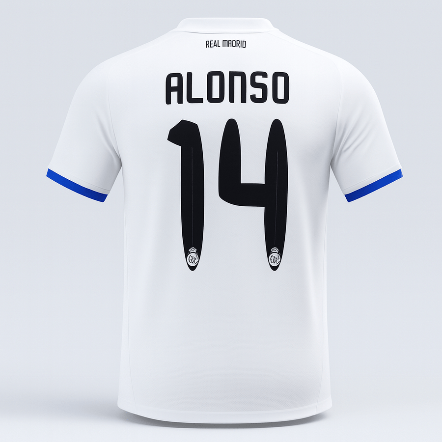 2010–11 Real Madrid Home Alonso #14 (New) - Size XL