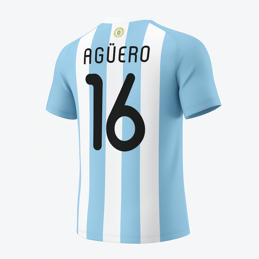 2010 Argentina Home Agüero #16 (New) - Size XS