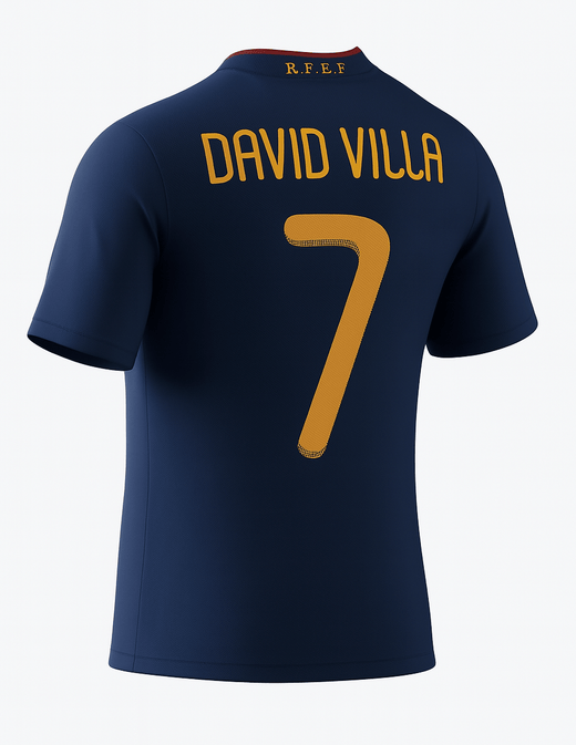 2010 Spain Away David Villa #7 (New) - Size L