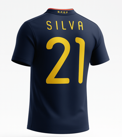 2010 Spain Away Silva #21 (New) - Size XXL