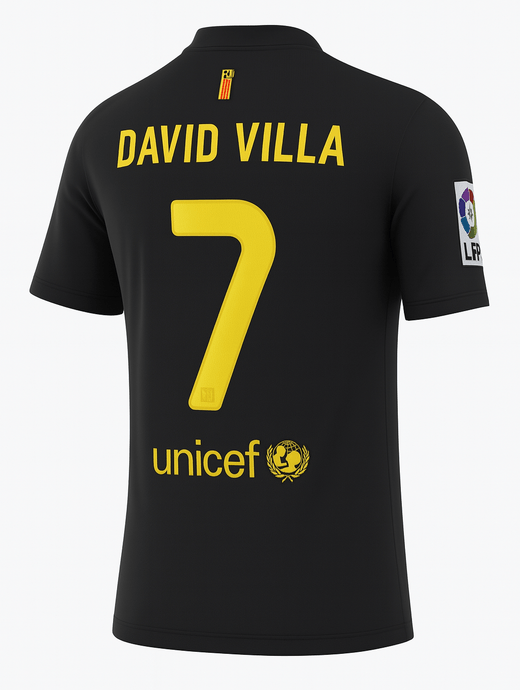 2011–12 Barcelona Away David Villa #7 (New) - Size M