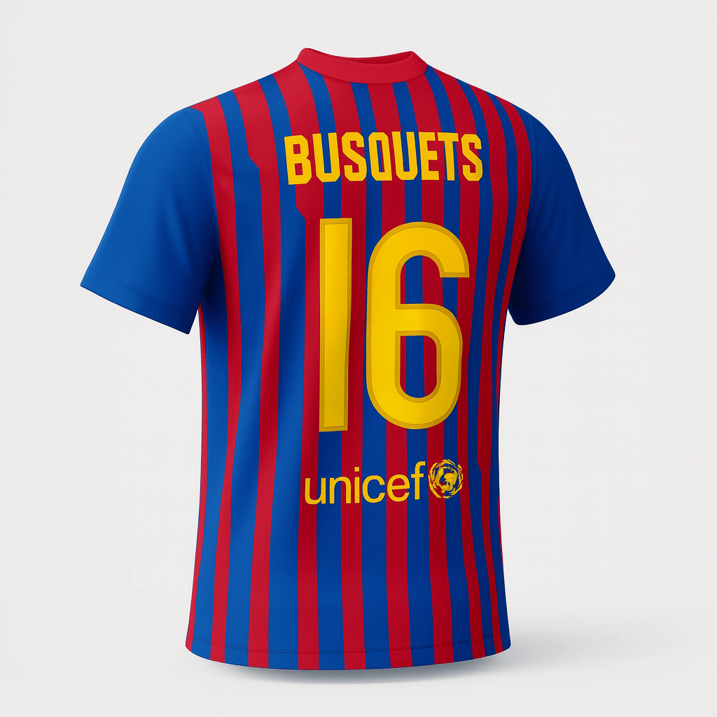 2011–12 Barcelona Home Busquets #16 (New) - Size XL