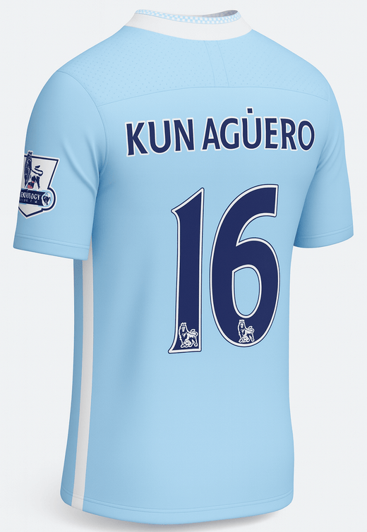 2011–12 Manchester City Home Kun Aguero #10 (New) - Size S