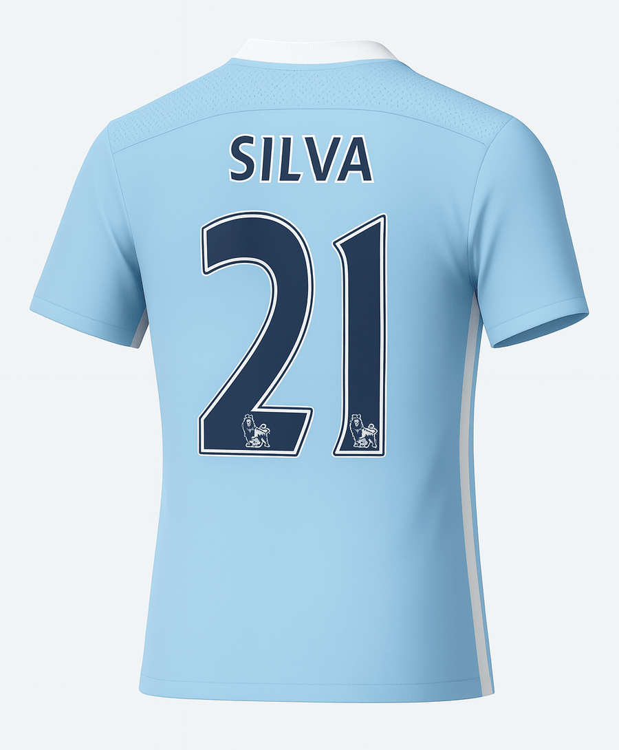 2011–12 Manchester City Home Silva #21 (New) - Size L