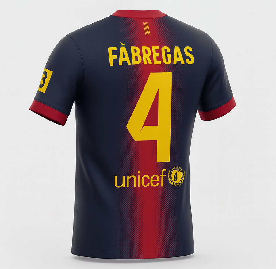 2012–13 Barcelona Home Fabregas #4 (New) - Size L