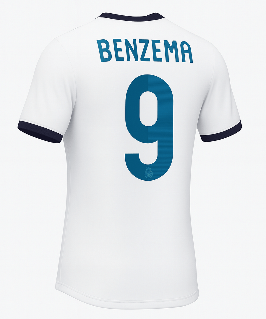 2012–13 Real Madrid Home Benzema #9 (New) - Size XS