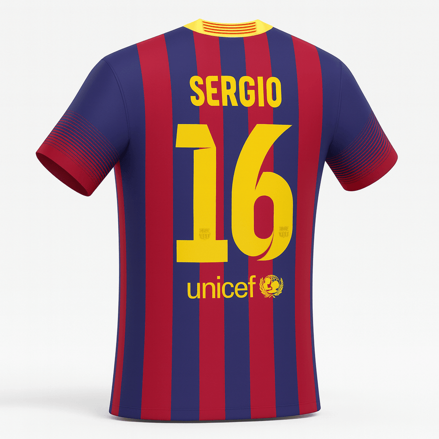 2013–14 Barcelona Home Busquets #16 (New) - Size XXL