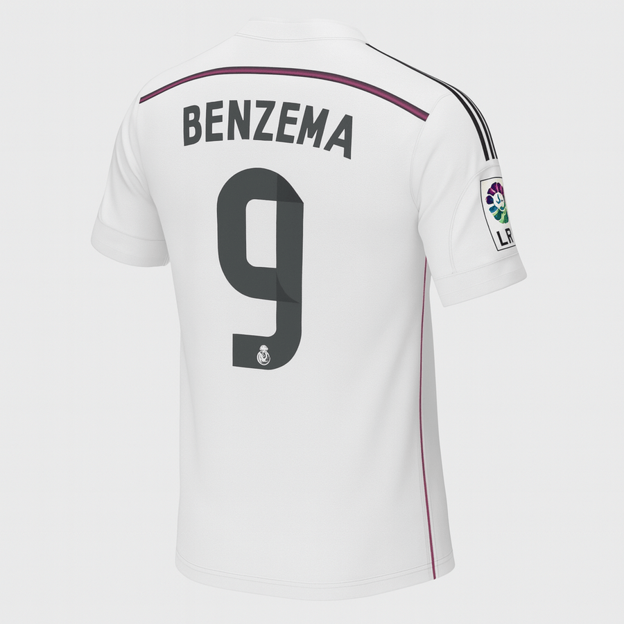 2014–15 Real Madrid Home Benzema #9 (New) - Size M