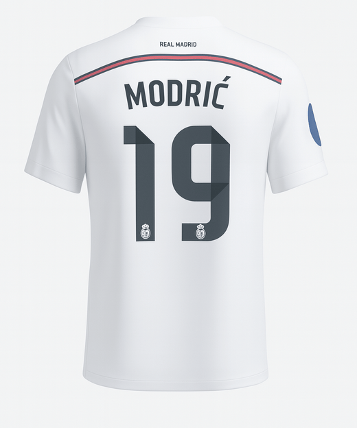 2014–15 Real Madrid Home Modric #19 (New) - Size XL