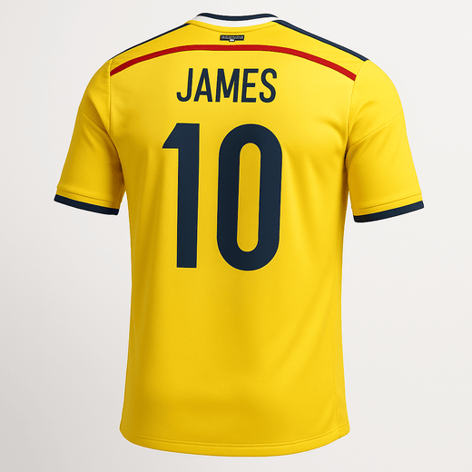 2014 Colombia Home James Rodríguez #10 (New) - Size XS