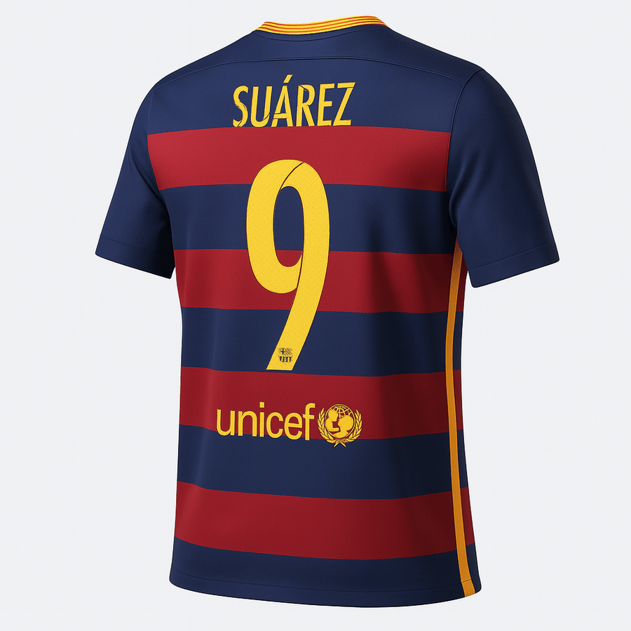 2015–16 Barcelona Home Suarez #9 (New) - Size XL