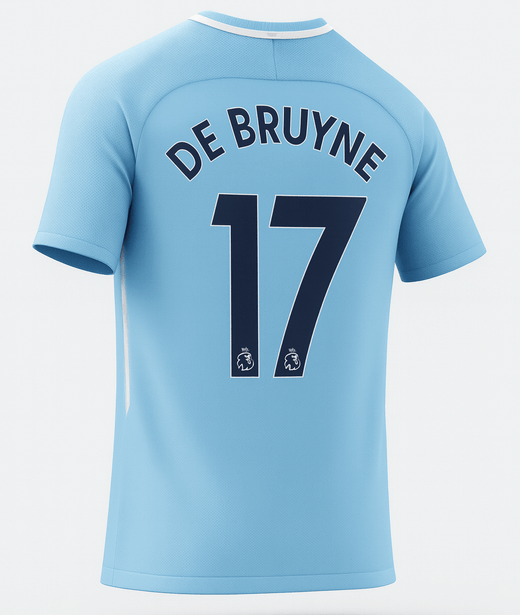 2017–18 Manchester City Home De Bruyne #17 (New) - Size S