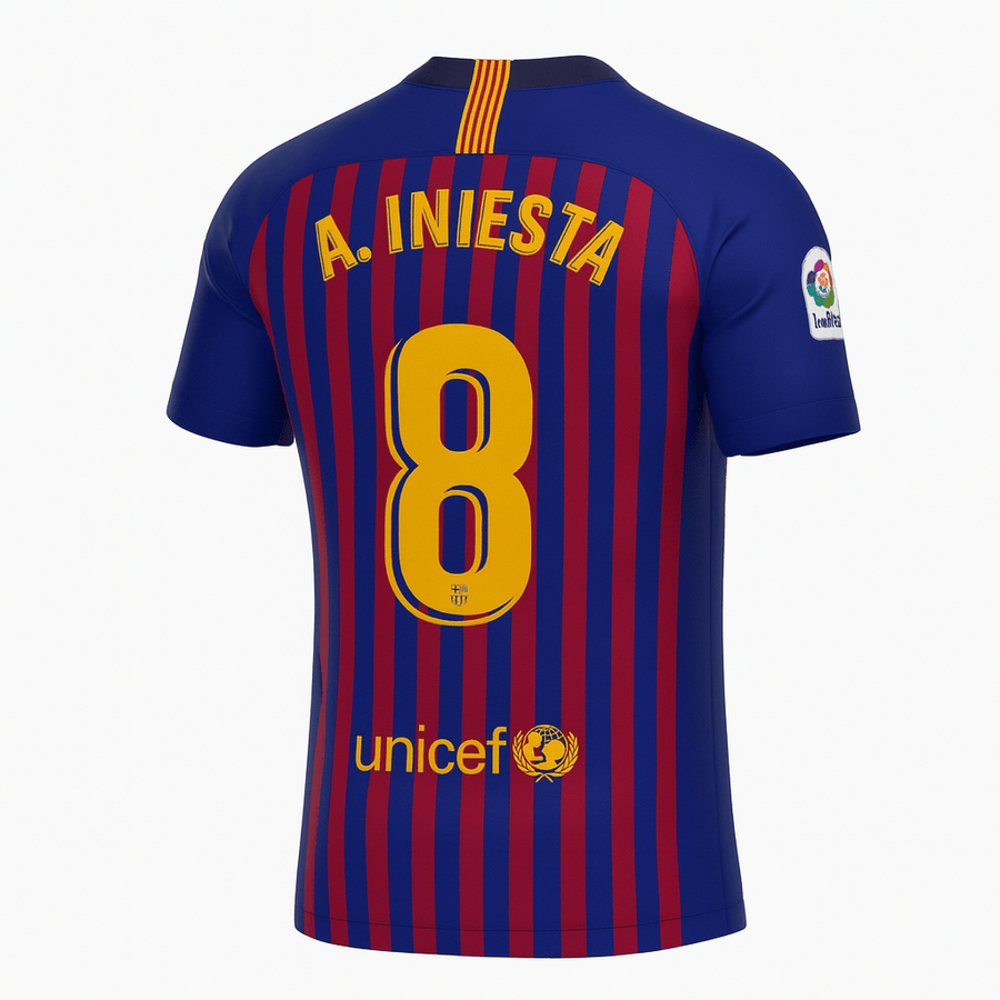 2018–19 Barcelona Home Iniesta #8 (New) - Size XL