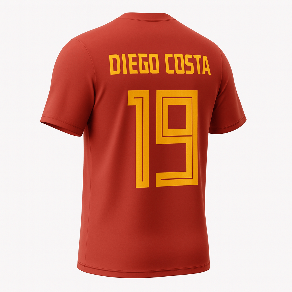 2018 Spain Home Diego Costa #19 (New) - Size L