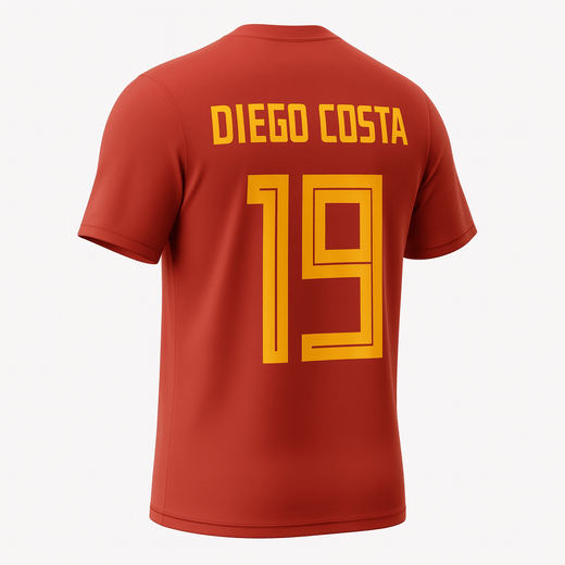 2018 Spain Home Diego Costa #19 (New) - Size XS