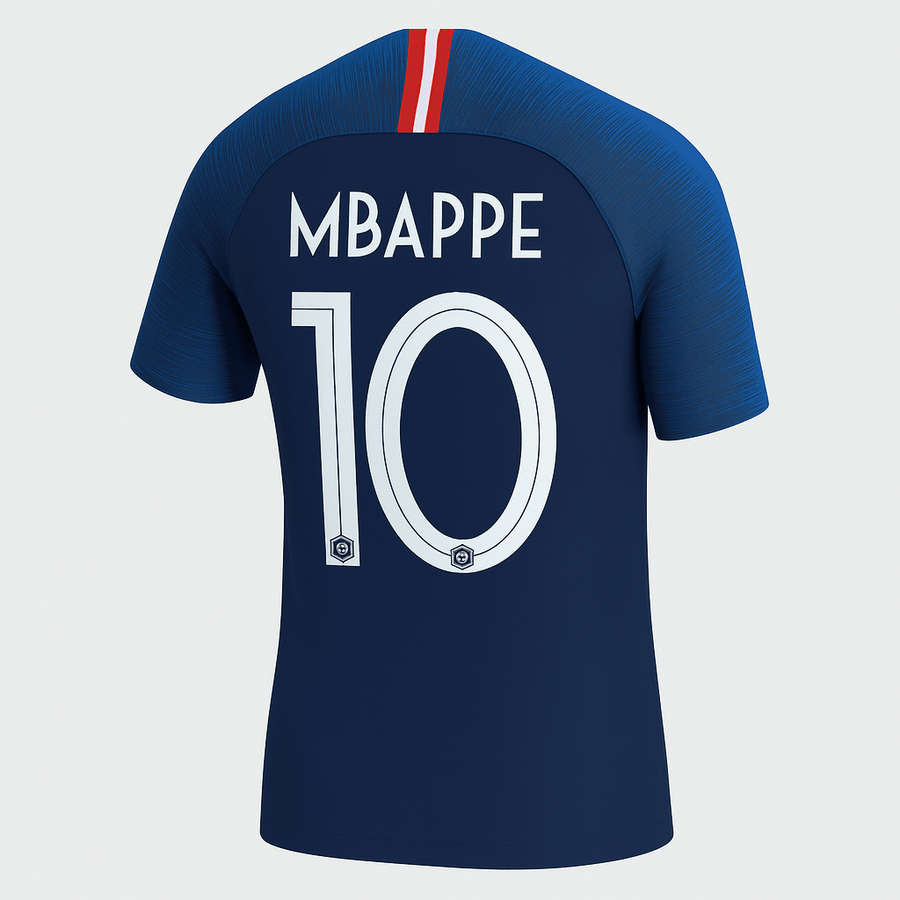 2018 France Home Mbappe #10 (New) - Size XL