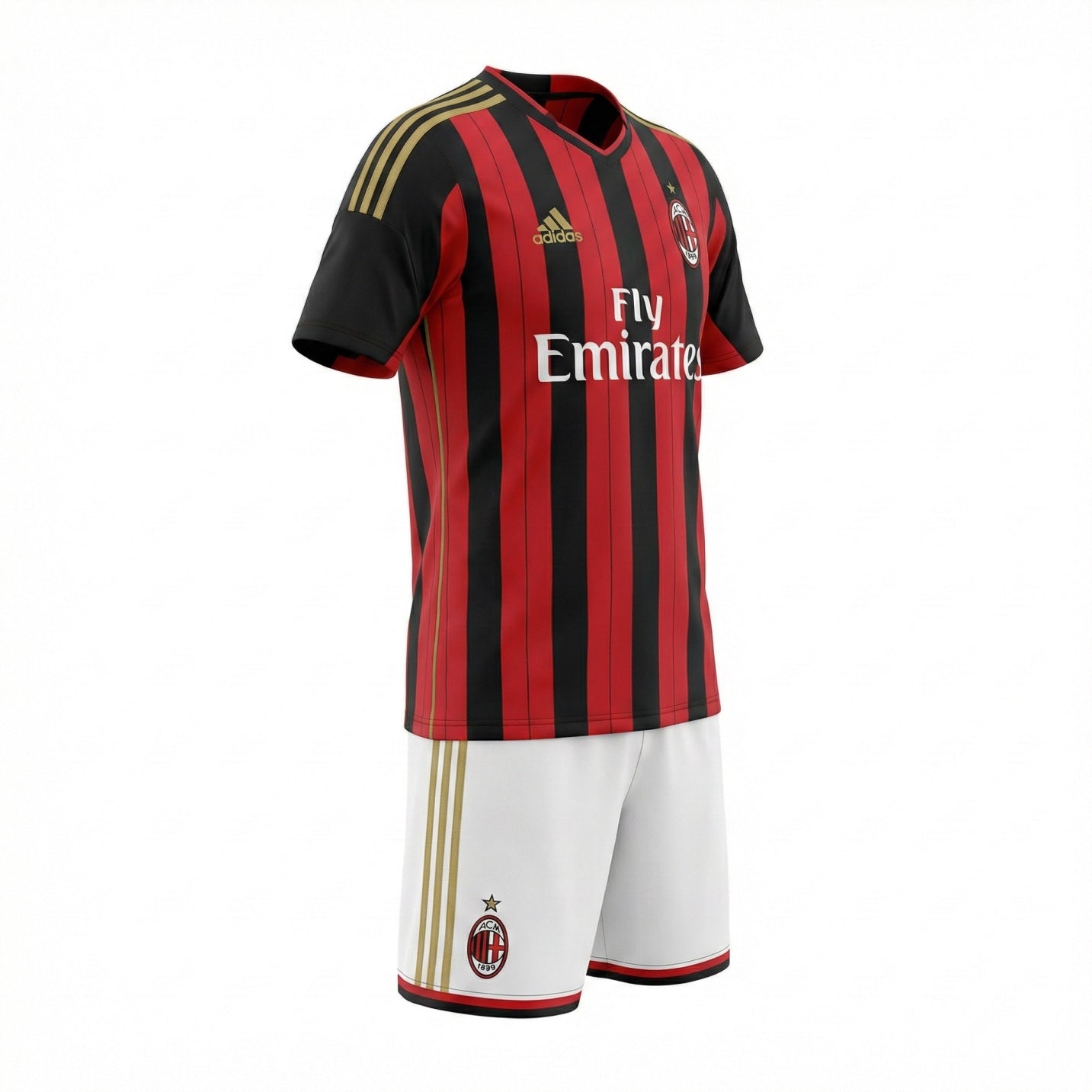 AC Milan Home 2013/2014 Kids Kit (New) - Size 20