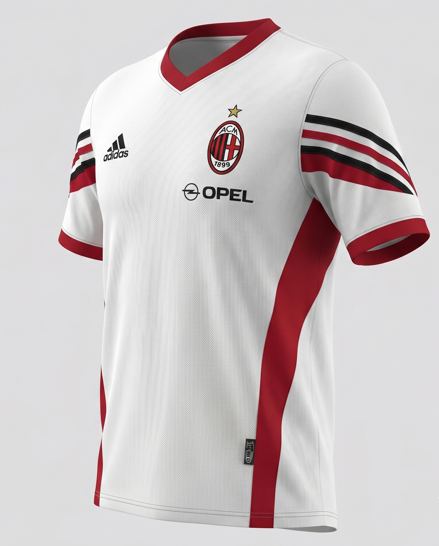 AC Milan White Red Black Tracksuit 2003/04 - Size S