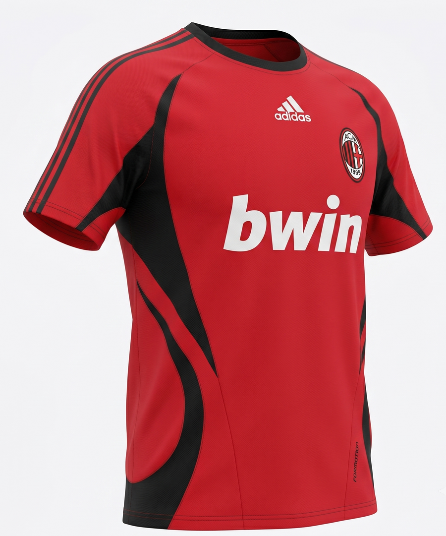 AC Milan Red Black Rounded Tracksuit 2006/07 - Size M