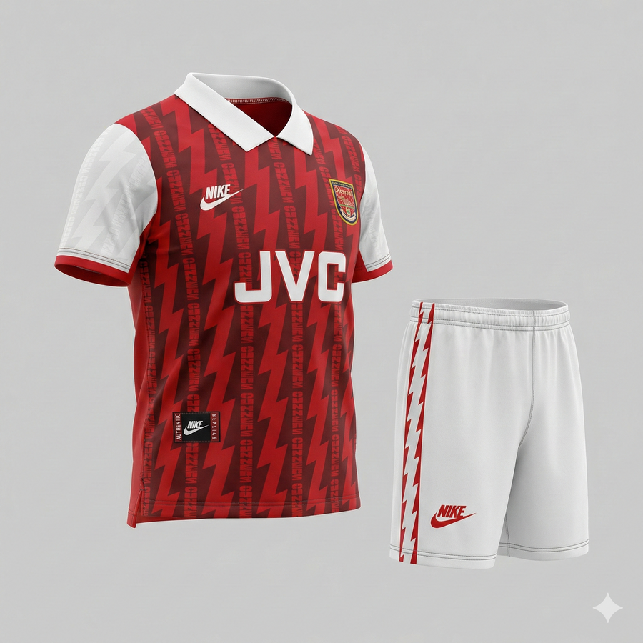 Arsenal Home 1994/1996 Kids Kit (Feels Like New) - Size 26
