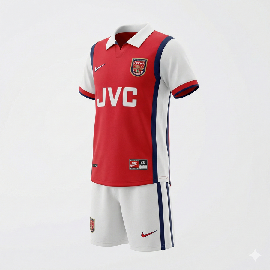Arsenal Home 1998/1999 Kids Kit (Feels Like New) - Size 28