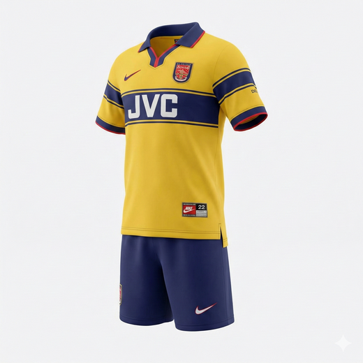 Arsenal Away 1997/1998 Kids Kit (Feels Like New) - Size 26