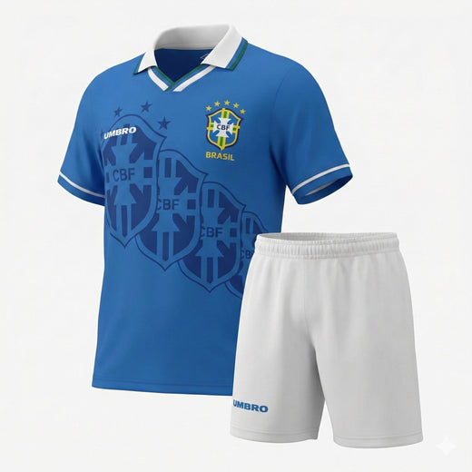 Brazil Home 1995/1997 Kids Kit (Feels Like New) - Size 28