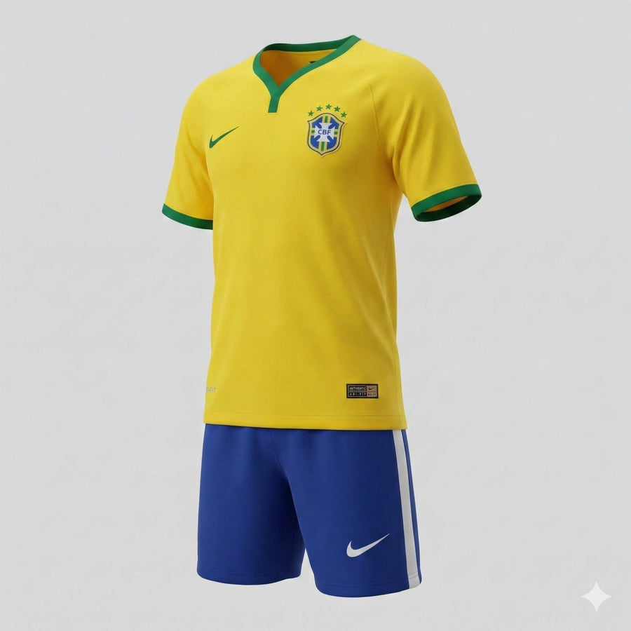 Brazil Home 2014 Kids Kit (New) - Size 20