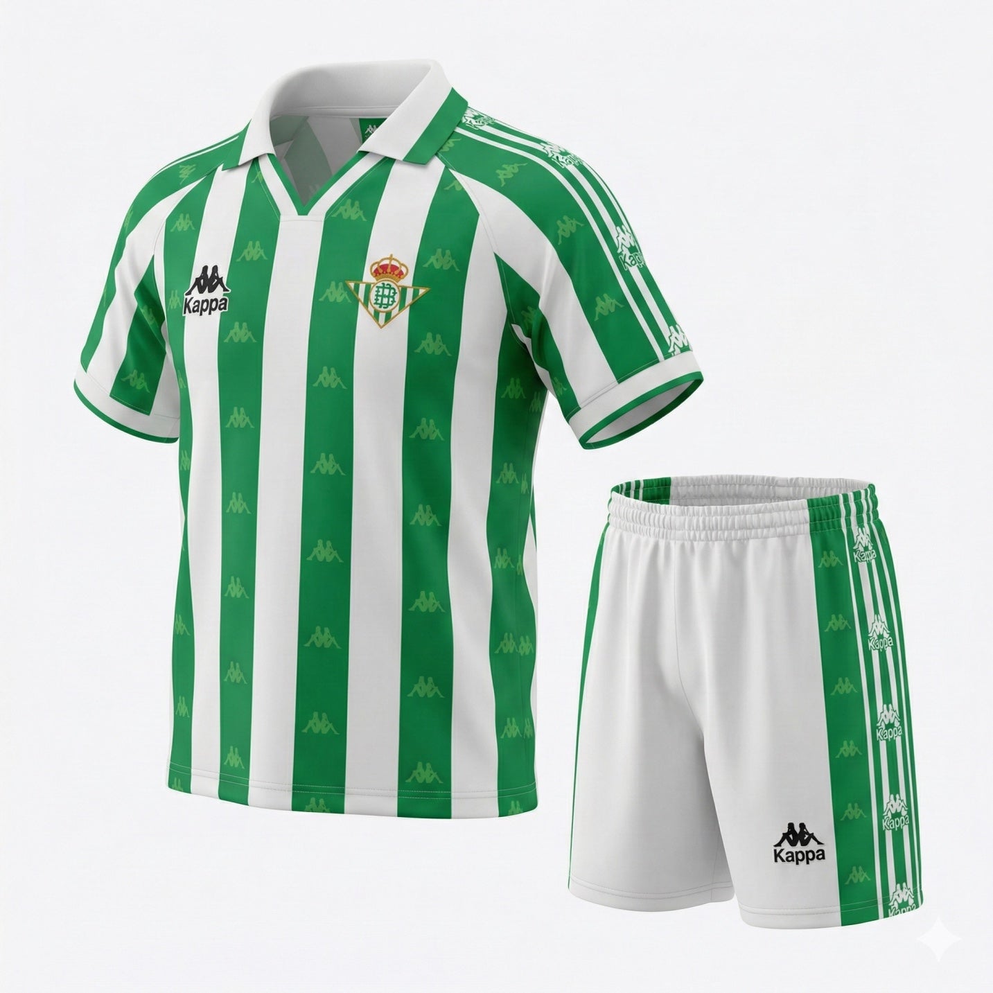 Real Betis Home 1995/1997 Kids Kit (Feels Like New) - Size 28