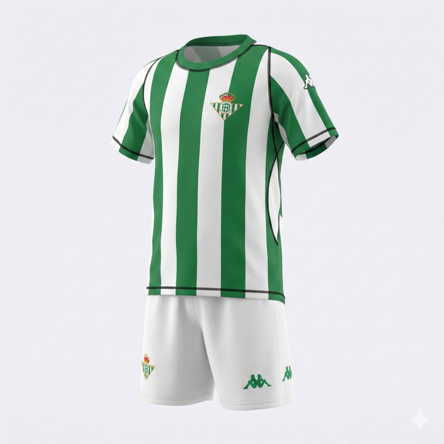 Real Betis Home 2003/2004 Kids Kit (Feels Like New) - Size 22
