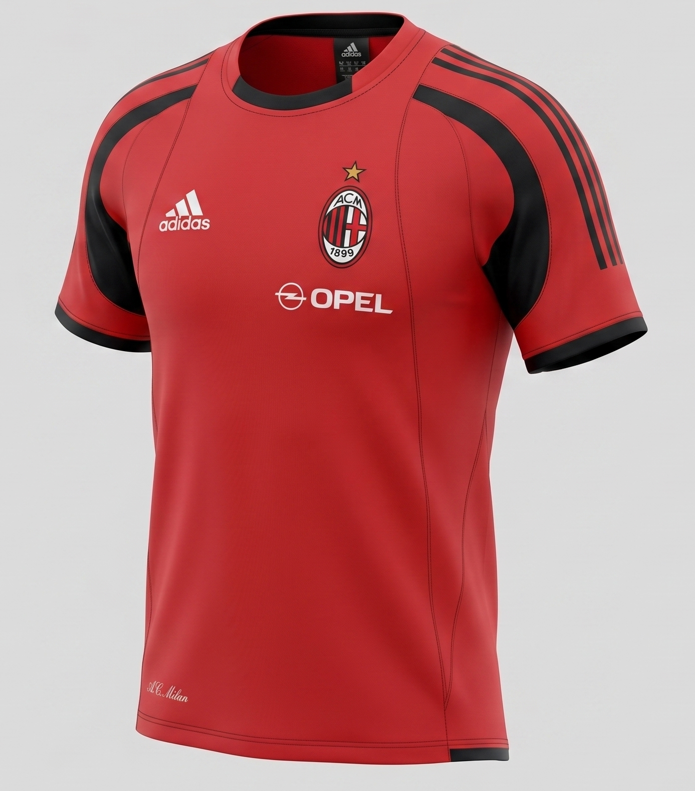 AC Milan Red Black Tracksuit 2007/08 - Size XS