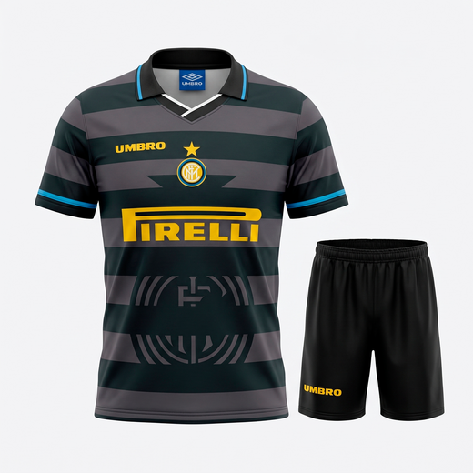 Inter Milan Away 1997/1998 Kids Kit (Feels Like New) - Size 26