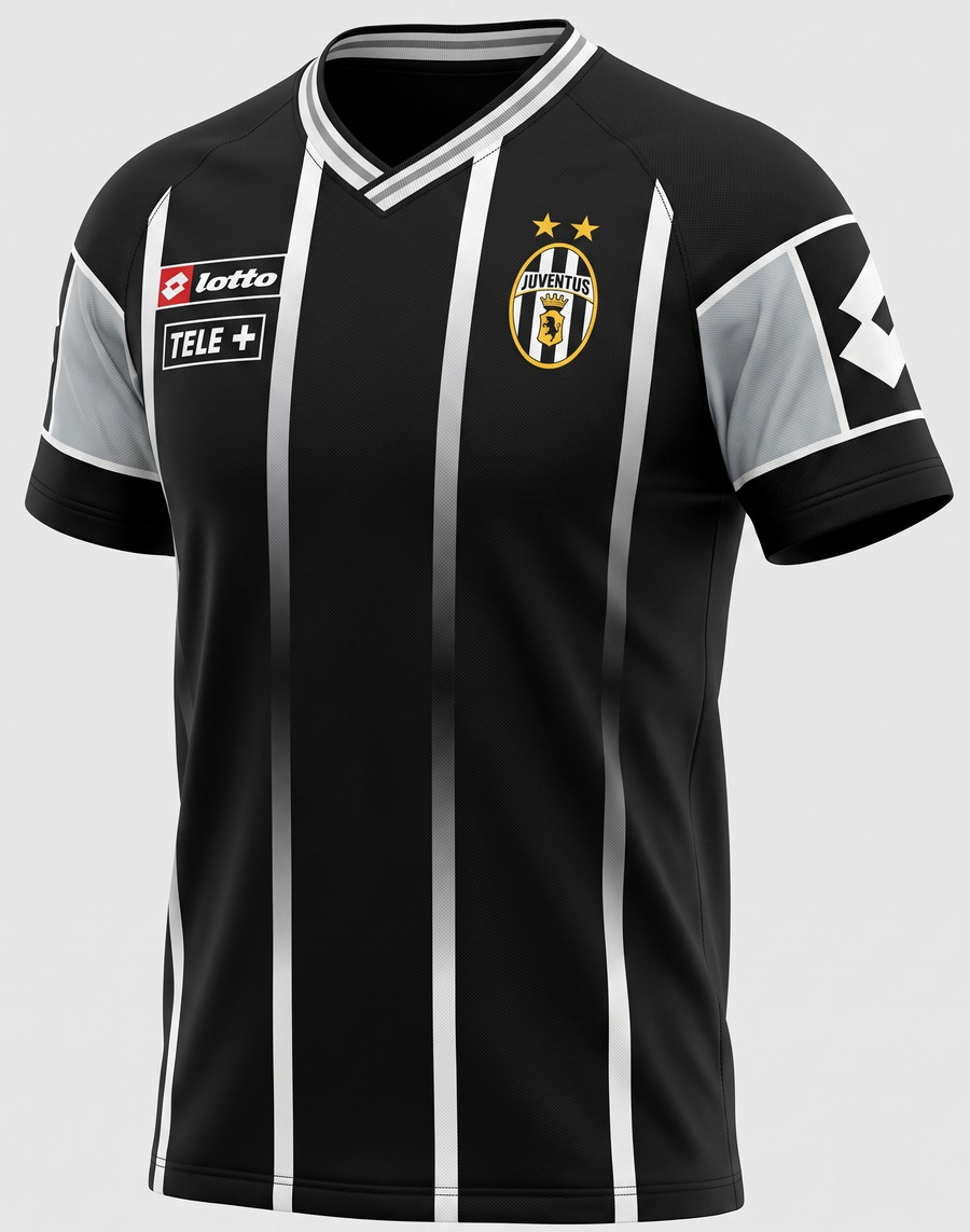 Juventus Black White Tracksuit 2000/01 - Size XS