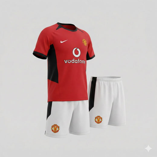 Manchester United Home 2002/2004 Kids Kit (Feels Like New) - Size 18