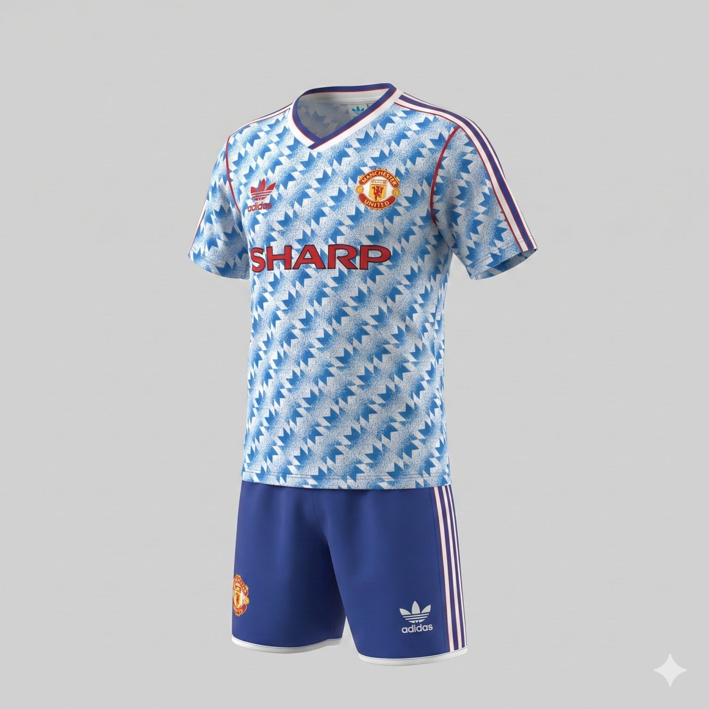 Manchester United Away 1990/1992 Kids Kit (Feels Like New) - Size 26