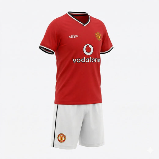 Manchester United Home 2000/2002 Kids Kit (Feels Like New) - Size 18