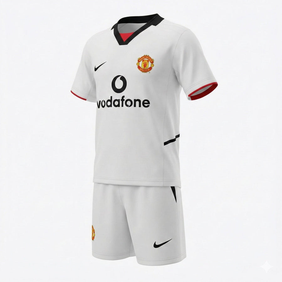 Manchester United Away 2002/2003 Kids Kit (Feels Like New) - Size 22