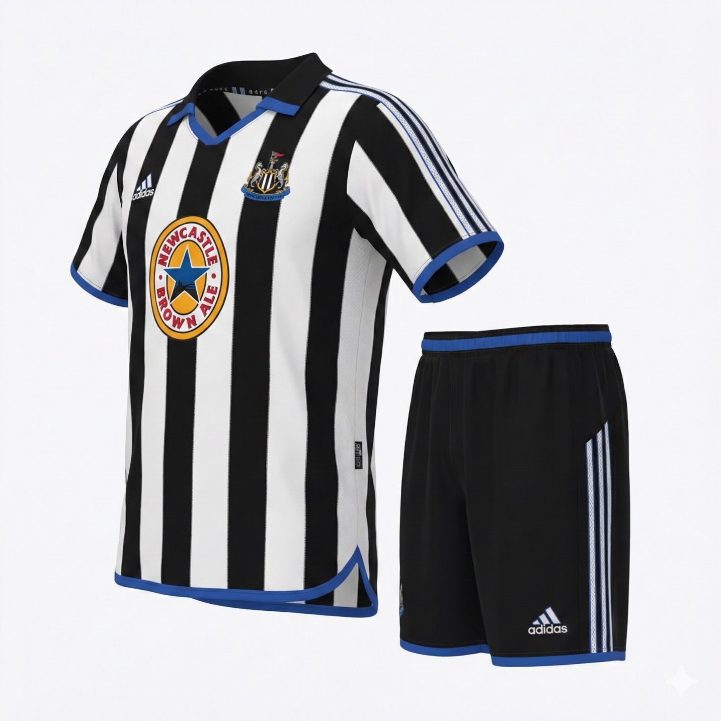 Newcastle United Home 1999/2000 Kids Kit (Feels Like New) - Size 22