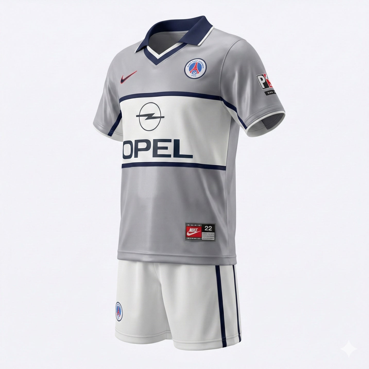 Paris Saint-Germain Away 2000/2001 Kids Kit (Feels Like New) - Size 22