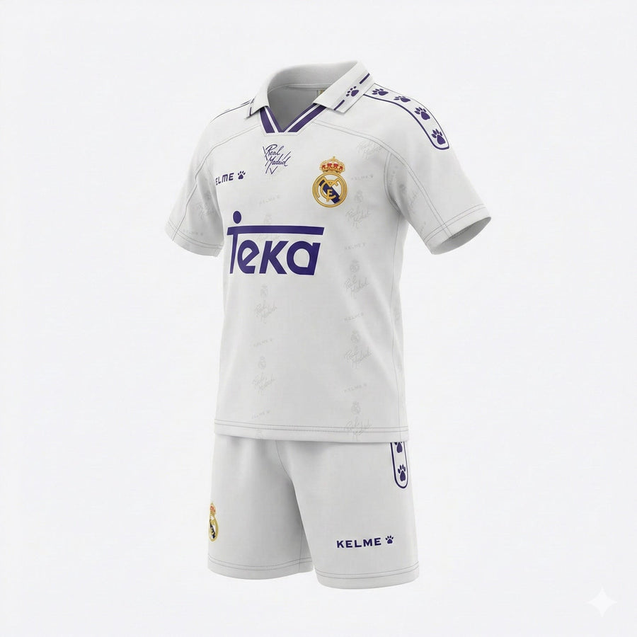 Real Madrid Home 1994/1996 Kids Kit (Feels Like New) - Size 24