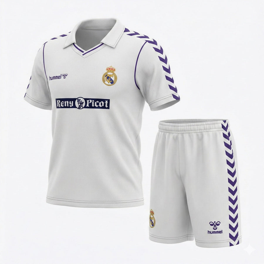 Real Madrid Home 1988/1990 Kids Kit (Very Good Condition) - Size 22