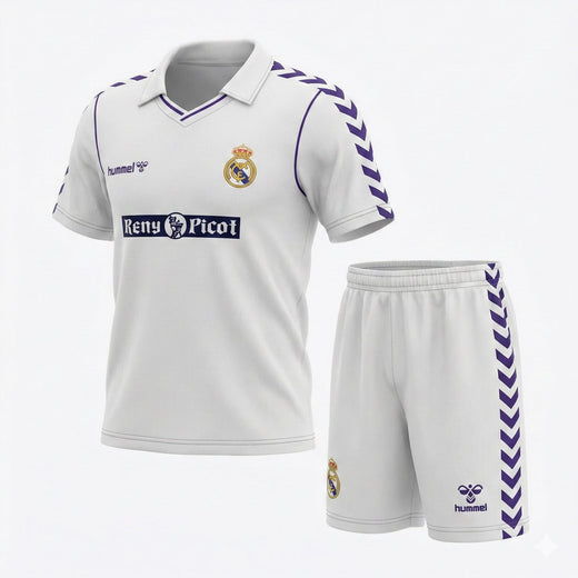 Real Madrid Home 1988/1990 Kids Kit (Very Good Condition) - Size 16