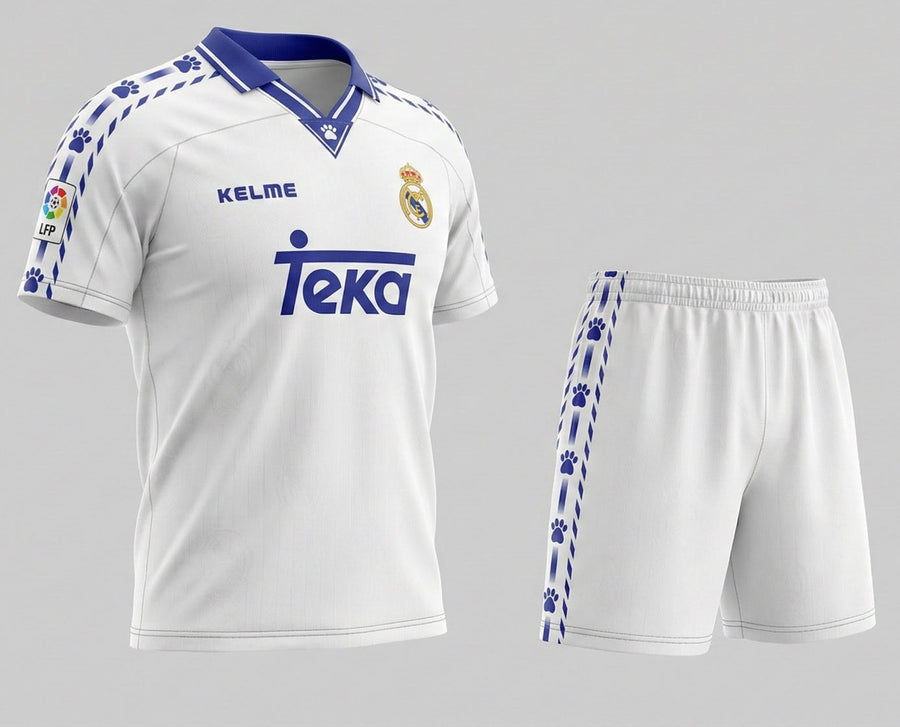 Real Madrid Home 1996/1997 Kids Kit (Feels Like New) - Size 28
