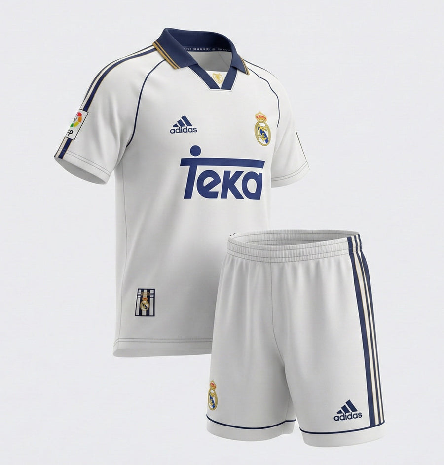 Real Madrid Home 1998/2000 Kids Kit (Feels Like New) - Size 18