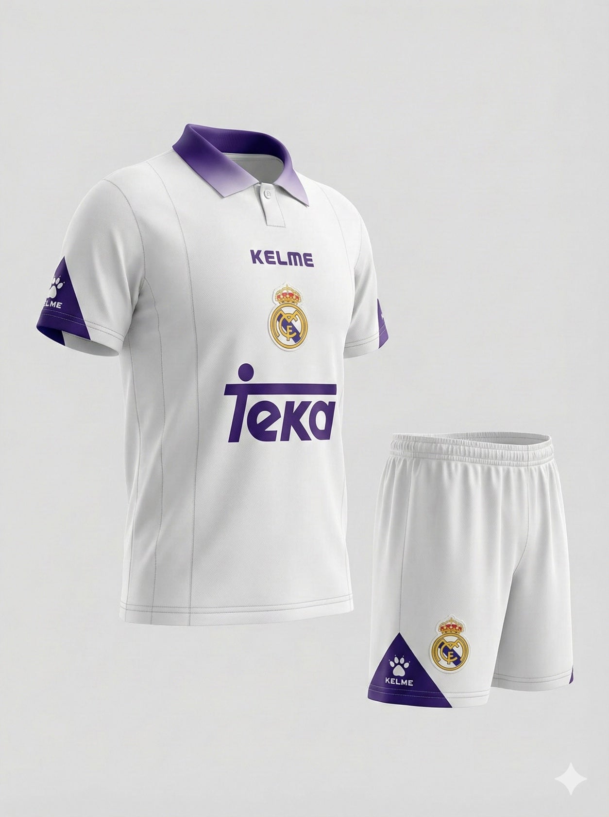 Real Madrid Home 1997/1998 Kids Kit (Feels Like New) - Size 22