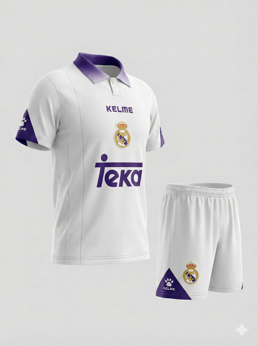 Real Madrid Home 1997/1998 Kids Kit (Feels Like New) - Size 26
