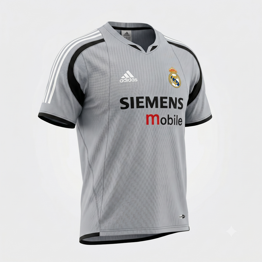 Real Madrid White Grey Tracksuit 2004/05 - Size S