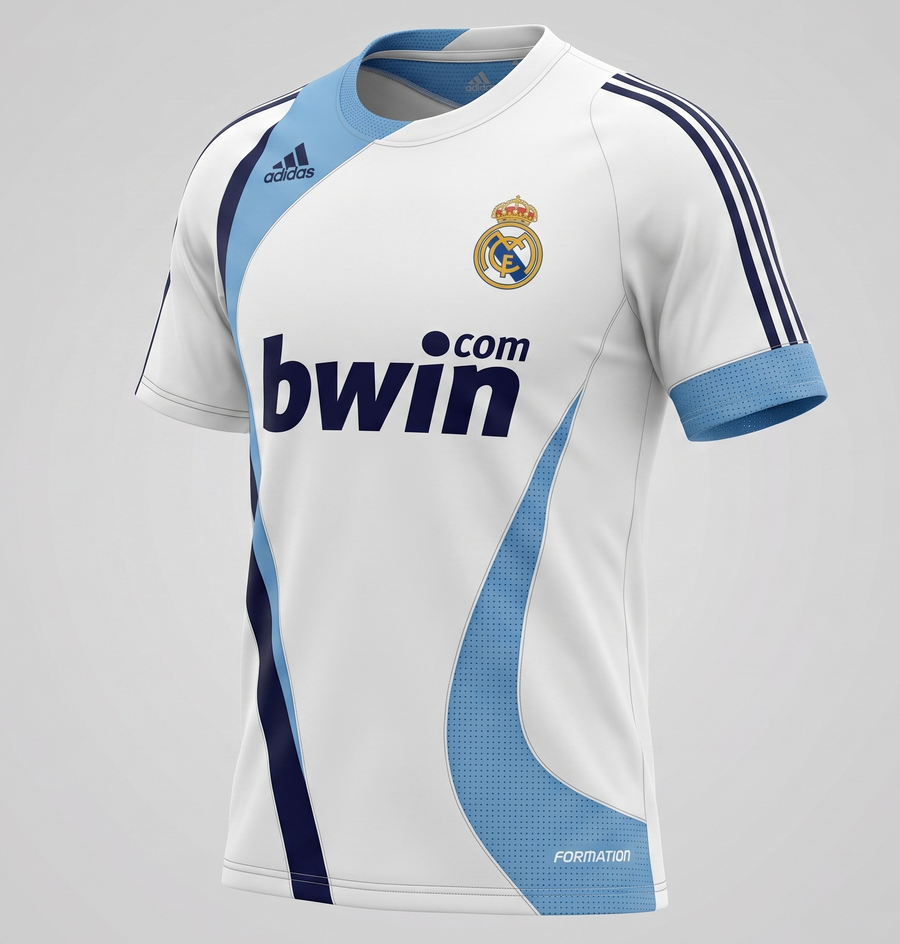 Real Madrid White Light Blue Tracksuit 2007/08 - Size XL