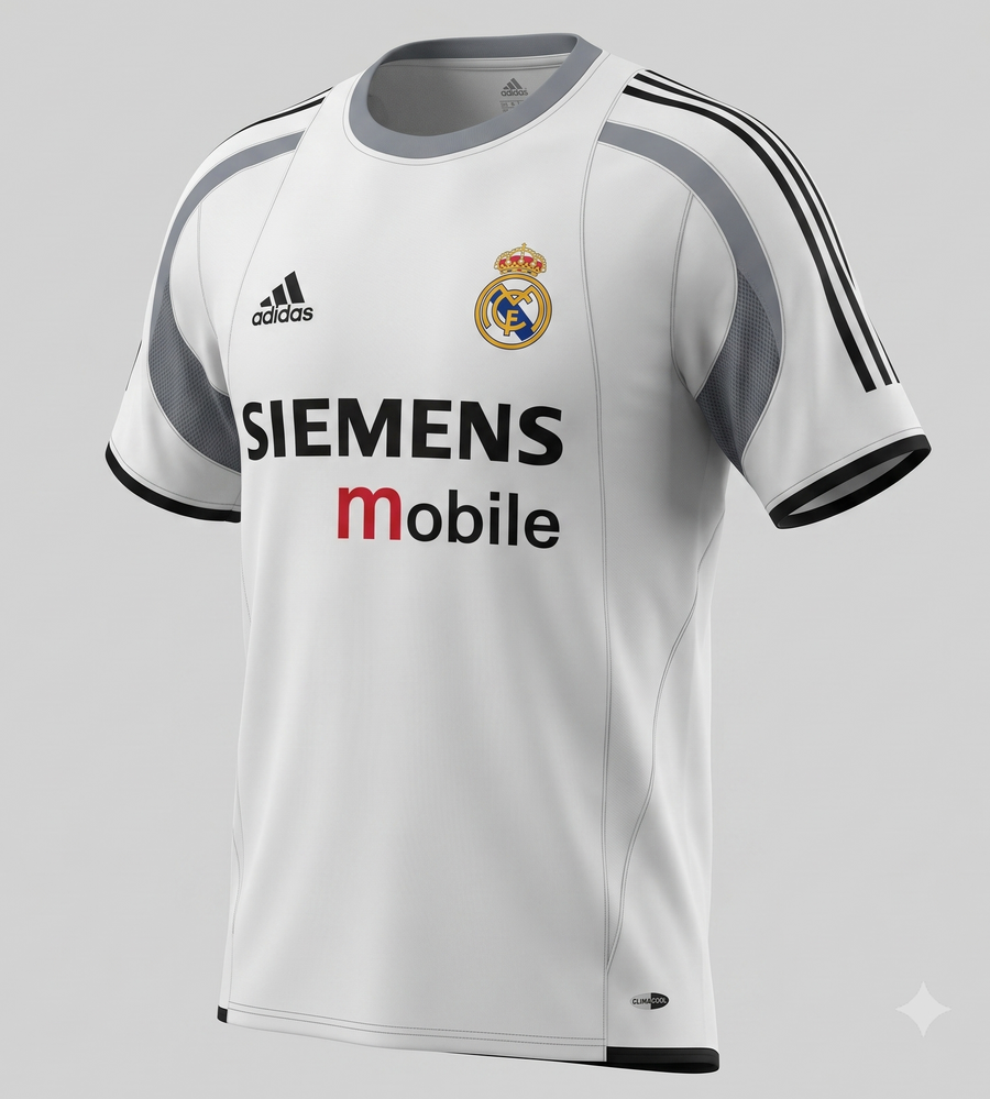 Real Madrid White Black Tracksuit 2008/09 - Size S